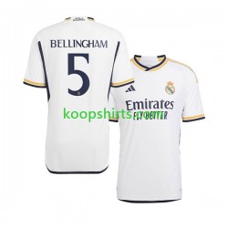 Real Madrid Thuis Tenue Heren Voetbalshirts Jude Bellingham 5 2023-2024 Korte Mouwen