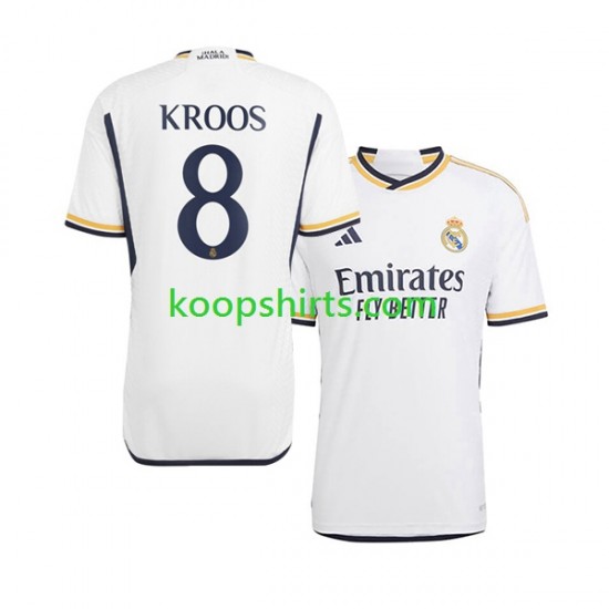 Real Madrid Thuis Tenue Heren Voetbalshirts Kroos 8 2023-2024 Korte Mouwen Real Madrid Thuis Tenue Heren Voetbalshirts Kroos 8 2023-2024 Korte Mouwen