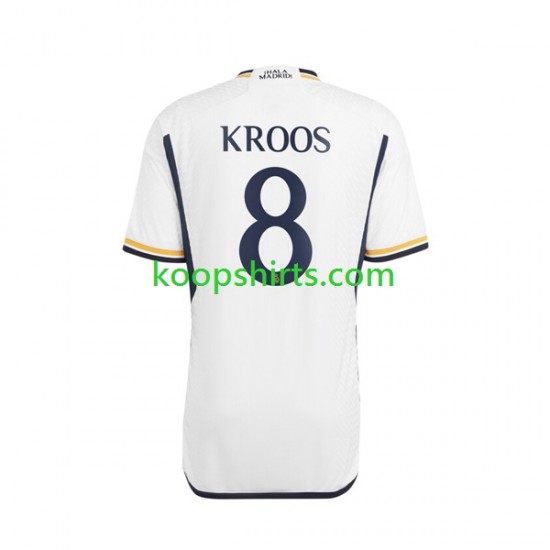 Real Madrid Thuis Tenue Heren Voetbalshirts Kroos 8 2023-2024 Korte Mouwen