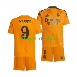 Real Madrid Uit Tenue Kinder Voetbalshirts Kylian Mbappe 9 2024-2025 Korte Mouwen