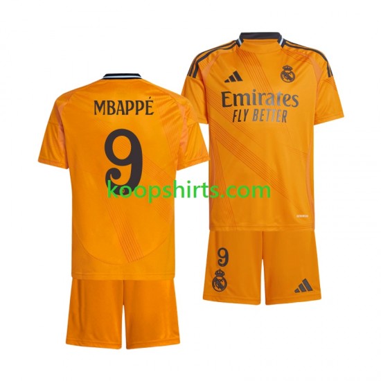 Real Madrid Uit Tenue Kinder Voetbalshirts Kylian Mbappe 9 2024-2025 Korte Mouwen Real Madrid Uit Tenue Kinder Voetbalshirts Kylian Mbappe 9 2024-2025 Korte Mouwen