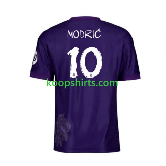 Real Madrid Vierde Paars Tenue Heren Voetbalshirts Lucas Modric 10 Y-3 2023-2024 Korte Mouwen Real Madrid Vierde Paars Tenue Heren Voetbalshirts Lucas Modric 10 Y-3 2023-2024 Korte Mouwen