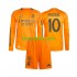 Real Madrid Uit Tenue Kinder Voetbalshirts Luka Modric 10 2024-2025 Lange Mouwen