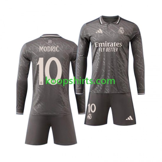Real Madrid Derde Tenue Kinder Voetbalshirts Luka Modric 10 2024-2025 Lange Mouwen Real Madrid Derde Tenue Kinder Voetbalshirts Luka Modric 10 2024-2025 Lange Mouwen