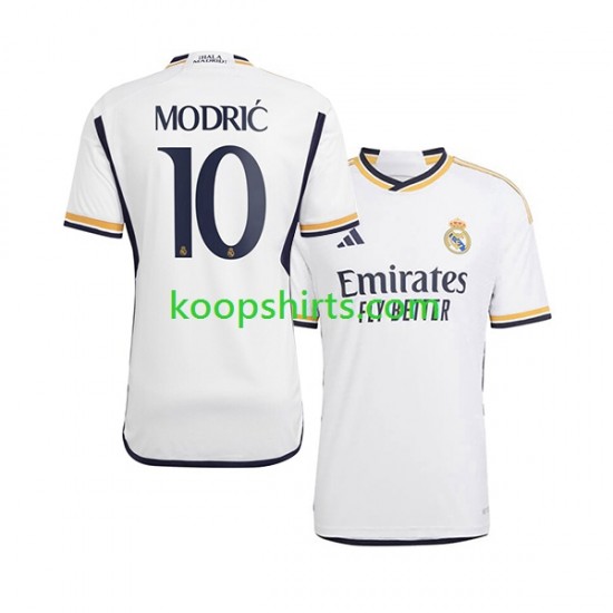 Real Madrid Thuis Tenue Heren Voetbalshirts Modric 10 2023-2024 Korte Mouwen Real Madrid Thuis Tenue Heren Voetbalshirts Modric 10 2023-2024 Korte Mouwen