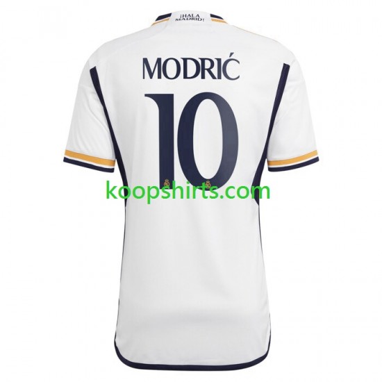 Real Madrid Thuis Tenue Heren Voetbalshirts Modric 10 2023-2024 Korte Mouwen