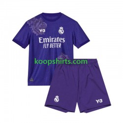 Real Madrid Vierde Paars Tenue Kinder Voetbalshirts 2023-2024 Korte Mouwen