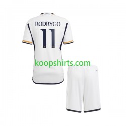 Real Madrid Thuis Tenue Kinder Voetbalshirts Rodrygo Goes 11 2023-2024 Korte Mouwen