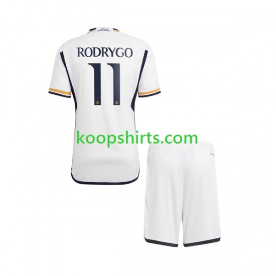 Real Madrid Thuis Tenue Kinder Voetbalshirts Rodrygo Goes 11 2023-2024 Korte Mouwen Real Madrid Thuis Tenue Kinder Voetbalshirts Rodrygo Goes 11 2023-2024 Korte Mouwen
