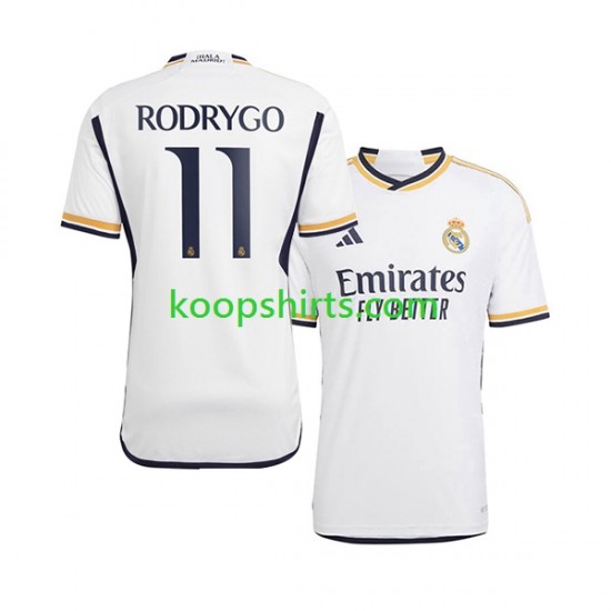 Real Madrid Thuis Tenue Heren Voetbalshirts Rodrygo Goes 11 2023-2024 Korte Mouwen Real Madrid Thuis Tenue Heren Voetbalshirts Rodrygo Goes 11 2023-2024 Korte Mouwen