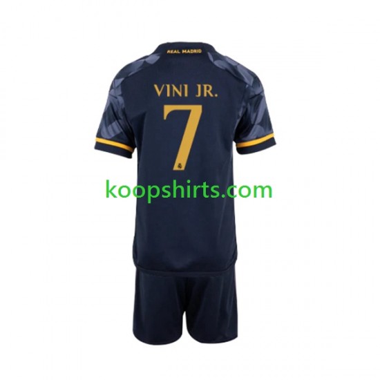 Real Madrid Uit Tenue Kinder Voetbalshirts Vinicius Junior 7 2023-2024 Korte Mouwen Real Madrid Uit Tenue Kinder Voetbalshirts Vinicius Junior 7 2023-2024 Korte Mouwen