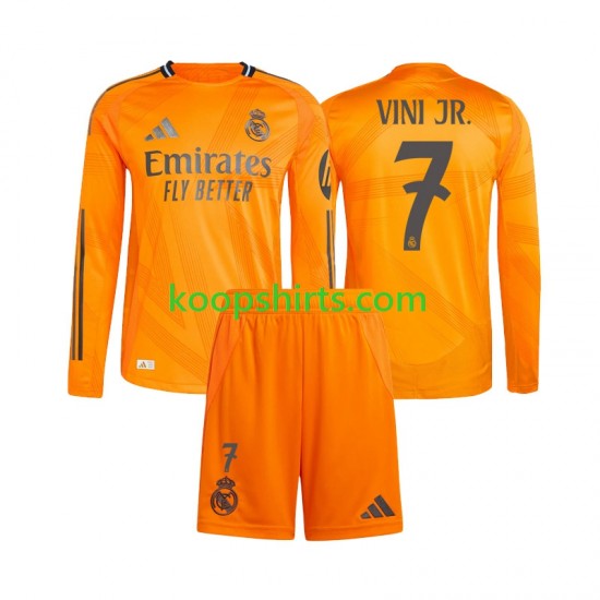 Real Madrid Uit Tenue Kinder Voetbalshirts Vinicius Junior 7 2024-2025 Lange Mouwen Real Madrid Uit Tenue Kinder Voetbalshirts Vinicius Junior 7 2024-2025 Lange Mouwen