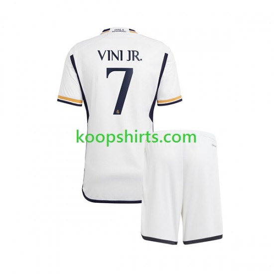 Real Madrid Thuis Tenue Kinder Voetbalshirts Vinicius Junior 7 2023-2024 Korte Mouwen Real Madrid Thuis Tenue Kinder Voetbalshirts Vinicius Junior 7 2023-2024 Korte Mouwen