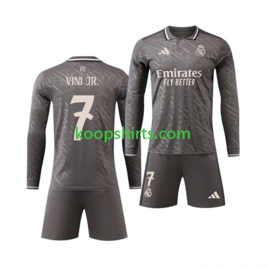 Real Madrid Derde Tenue Kinder Voetbalshirts Vinicius Junior 7 2024-2025 Lange Mouwen Real Madrid Derde Tenue Kinder Voetbalshirts Vinicius Junior 7 2024-2025 Lange Mouwen
