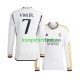Real Madrid Thuis Tenue Heren Voetbalshirts Vinicius Junior 7 2023-2024 Lange Mouwen Real Madrid Thuis Tenue Heren Voetbalshirts Vinicius Junior 7 2023-2024 Lange Mouwen