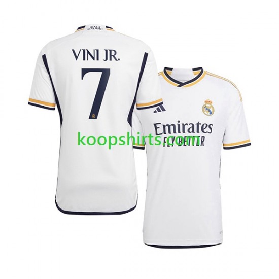 Real Madrid Thuis Tenue Heren Voetbalshirts Vinicius Junior 7 2023-2024 Korte Mouwen Real Madrid Thuis Tenue Heren Voetbalshirts Vinicius Junior 7 2023-2024 Korte Mouwen