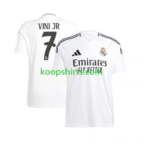 Real Madrid Thuis Tenue Heren Voetbalshirts Vinicius Junior 7 2024-2025 Korte Mouwen Real Madrid Thuis Tenue Heren Voetbalshirts Vinicius Junior 7 2024-2025 Korte Mouwen
