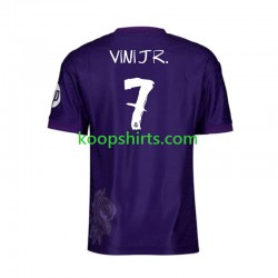 Real Madrid Vierde Paars Tenue Heren Voetbalshirts Vinicius Junior 7 Y-3 2023-2024 Korte Mouwen
