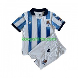 Real Sociedad Thuis Tenue Kinder Voetbalshirts 2023-2024 Korte Mouwen