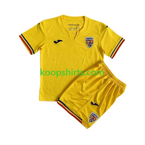 Roemenië Thuis Tenue Kinder Voetbalshirts 2023 Korte Mouwen Roemenië Thuis Tenue Kinder Voetbalshirts 2023 Korte Mouwen