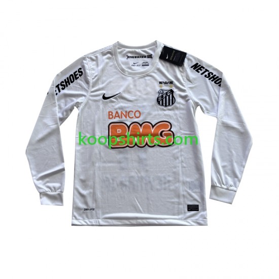 Santos FC Retro Thuis Tenue Heren Voetbalshirts Neymar JR 11 2011-2012 Lange Mouwen