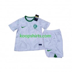 WK 2022 Saoedi-Arabië Thuis Tenue Kinder Voetbalshirts Korte Mouwen
