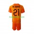 WK 2022 Saoedi-Arabië Doelman Uit Tenue Kinder Voetbalshirts Mohammed Al-Owais 21 Korte Mouwen