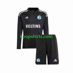 Schalke 04 Doelman Uit Tenue Kinder Voetbalshirts 2023-2024 Lange Mouwen