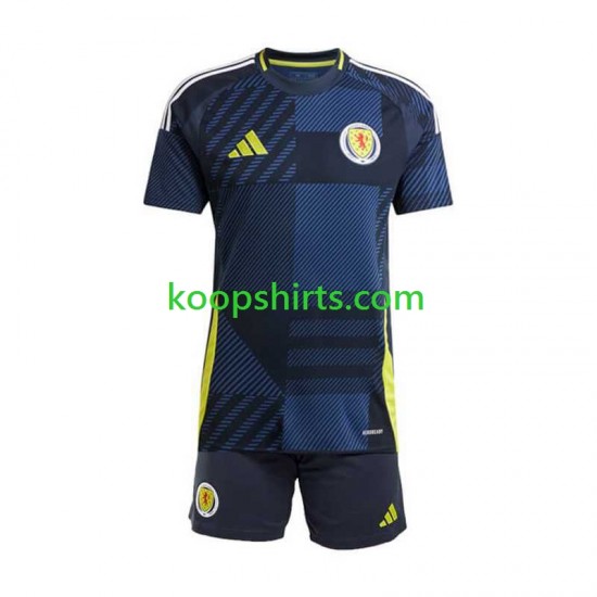 EK 2024 Schotland Thuis Tenue Kinder Voetbalshirts Korte Mouwen EK 2024 Schotland Thuis Tenue Kinder Voetbalshirts Korte Mouwen