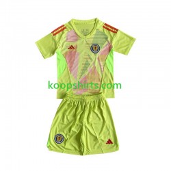 EK 2024 Schotland Doelman Thuis Tenue Kinder Voetbalshirts Korte Mouwen