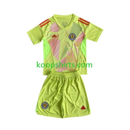 EK 2024 Schotland Doelman Thuis Tenue Kinder Voetbalshirts Korte Mouwen EK 2024 Schotland Doelman Thuis Tenue Kinder Voetbalshirts Korte Mouwen