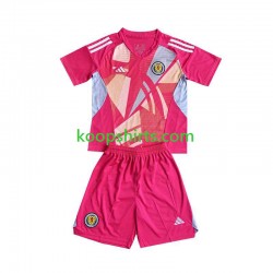EK 2024 Schotland Doelman Derde Tenue Kinder Voetbalshirts Korte Mouwen
