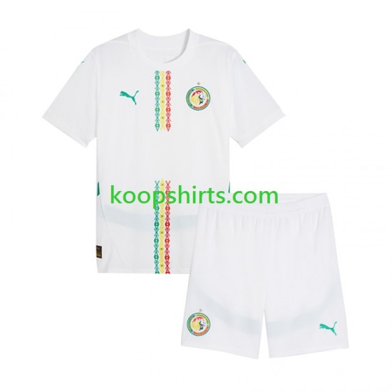Senegal Thuis Tenue Kinder Voetbalshirts 2025 Korte Mouwen Senegal Thuis Tenue Kinder Voetbalshirts 2025 Korte Mouwen