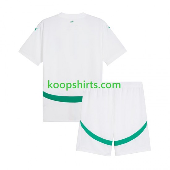 Senegal Thuis Tenue Kinder Voetbalshirts 2025 Korte Mouwen