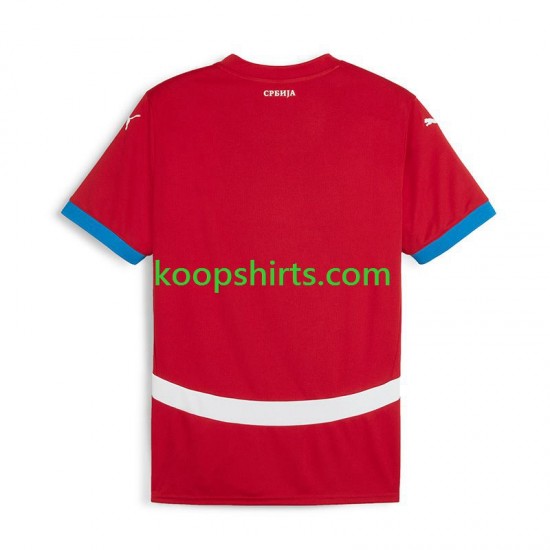 EK 2024 Servië Thuis Rood Tenue Heren Voetbalshirts Korte Mouwen