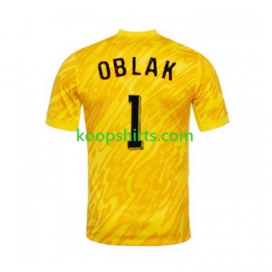 EK 2024 Slovenië Doelman Thuis Geel Tenue Heren Voetbalshirts Jan Oblak 1 Korte Mouwen EK 2024 Slovenië Doelman Thuis Geel Tenue Heren Voetbalshirts Jan Oblak 1 Korte Mouwen