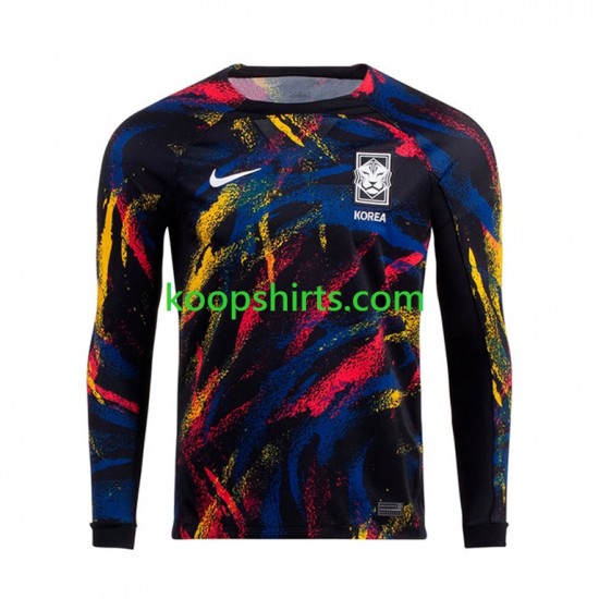 WK 2022 Zuid-Korea Uit Tenue Heren Voetbalshirts Lange Mouwen WK 2022 Zuid-Korea Uit Tenue Heren Voetbalshirts Lange Mouwen