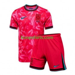 Zuid-Korea Thuis Tenue Kinder Voetbalshirts 2024 Korte Mouwen
