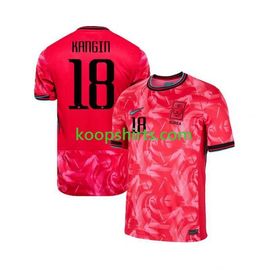 Zuid-Korea Thuis Tenue Heren Voetbalshirts KANGIN 18 2024 Korte Mouwen Zuid-Korea Thuis Tenue Heren Voetbalshirts KANGIN 18 2024 Korte Mouwen