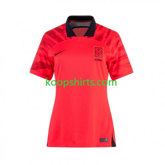 WK 2022 Zuid-Korea Thuis Tenue Dames Voetbalshirts Korte Mouwen WK 2022 Zuid-Korea Thuis Tenue Dames Voetbalshirts Korte Mouwen