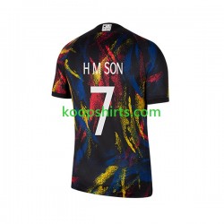 WK 2022 Zuid-Korea Uit Tenue Heren Voetbalshirts Son Heung-min 7 Korte Mouwen