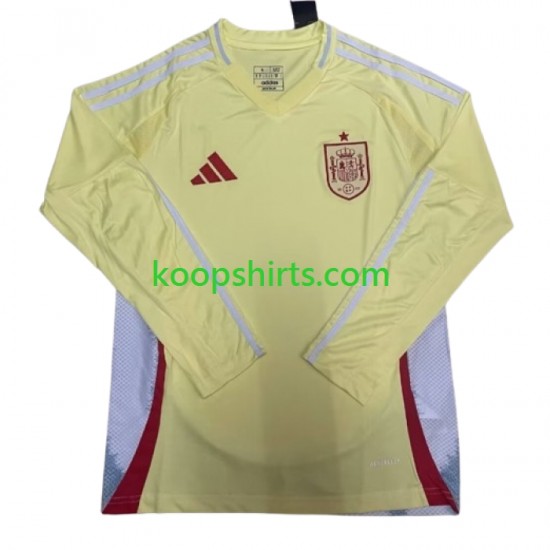 EK 2024 Spanje Uit Tenue Heren Voetbalshirts Lange Mouwen EK 2024 Spanje Uit Tenue Heren Voetbalshirts Lange Mouwen