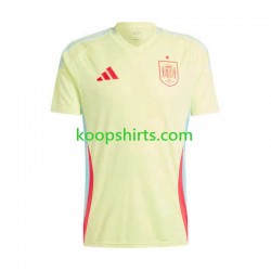 EK 2024 Spanje Uit Tenue Heren Voetbalshirts Korte Mouwen
