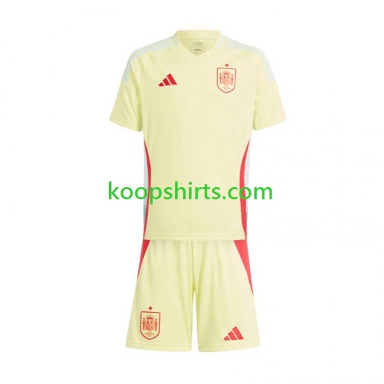 EK 2024 Spanje Uit Tenue Kinder Voetbalshirts Korte Mouwen EK 2024 Spanje Uit Tenue Kinder Voetbalshirts Korte Mouwen