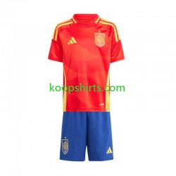 EK 2024 Spanje Thuis Tenue Kinder Voetbalshirts Korte Mouwen