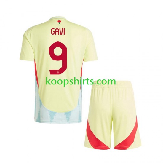 EK 2024 Spanje Uit Tenue Kinder Voetbalshirts Gavi 9 Korte Mouwen EK 2024 Spanje Uit Tenue Kinder Voetbalshirts Gavi 9 Korte Mouwen
