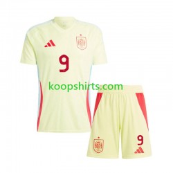 EK 2024 Spanje Uit Tenue Kinder Voetbalshirts Gavi 9 Korte Mouwen