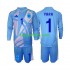 EK 2024 Spanje Doelman Thuis Tenue Kinder Voetbalshirts David Raya 1 Lange Mouwen