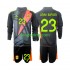 EK 2024 Spanje Doelman Uit Tenue Kinder Voetbalshirts Unai Simon 23 Lange Mouwen