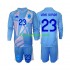 EK 2024 Spanje Doelman Thuis Tenue Kinder Voetbalshirts Unai Simon 23 Lange Mouwen